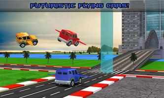 Poster Futuristic Kids Flying Cars
