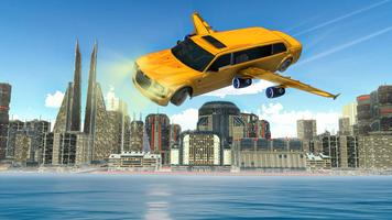 Modern Flying Car Limousine Taxi Simulator Games Affiche