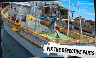 Futuristic Robot Boat Mechanic ảnh chụp màn hình 3