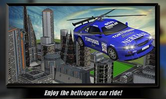 Helicopter Flying Car Affiche
