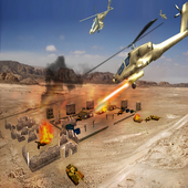 Helicóptero de combate Guerra icono
