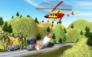 پوستر Helicopter Rescue Hill Flight