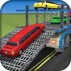 Limo Car Transporter Truck 3D