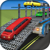 Limousine Car Transport Truck 3D Transporter Games simgesi