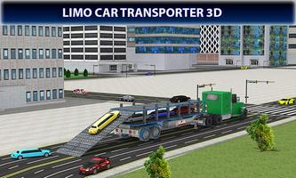 Limo Car Transporter Truck 3D captura de pantalla 1