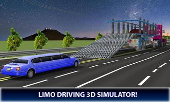 Limousine Car Transport Truck 3D Transporter Games syot layar 2