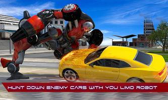 Police Limo Car Robot Games Affiche