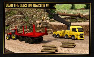 Log Transporter Tracteur Grue Affiche