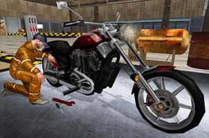 Poster Motobike Mechanic workshop Sim