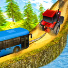 Chained Tractor Towing Bus icon