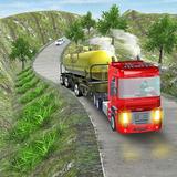 Oil Tanker Truck Fuel Hill Sim-icoon