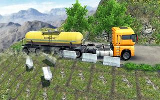 Oil Tanker Truck Fuel Hill Sim Affiche