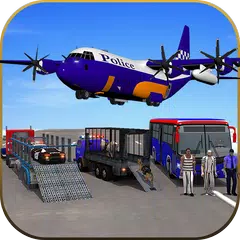 US Police Airplane Cop Dog Transporter Kids Games APK download