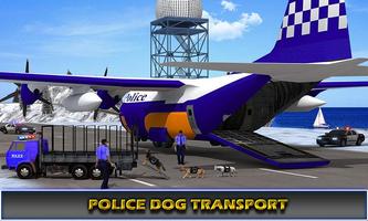 US Police Airplane Cop Dog Transporter Kids Games poster