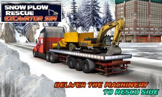 Winter Snow Rescue Excavator पोस्टर