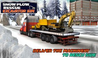 Winter Snow Rescue Excavator poster