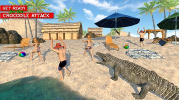 Wild Crocodile Beach Attack-poster
