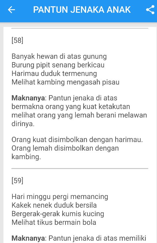 Kumpulan Pantun Jenaka Anak Sd Pour Android Telechargez L Apk