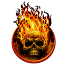 Fire Flames Thème du Clavier de crâne APK