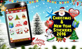 Christmas & New Year Stickers پوسٹر