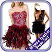 Women Feather Dress Suit