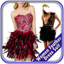APK Women Feather Dress Suit