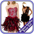 Women Feather Dress Suit icône