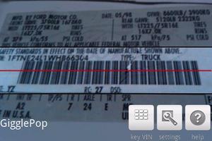 برنامه‌نما VIN Barcode Scanner عکس از صفحه