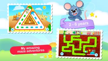 Toddler Maze 123 for Kids Free Affiche