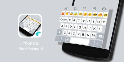 White 6S Emoji Keyboard पोस्टर