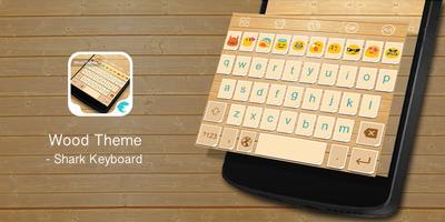 Emoji Keyboard-Wood постер