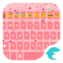 Emoji Keyboard-Pink Wove APK