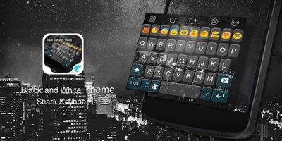 Emoji Keyboard-Black And White Poster