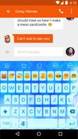 Emoji Keyboard-Blue capture d'écran 3
