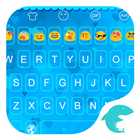 Emoji Keyboard-Blue Hearts アイコン