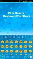 Emoji Keyboard-Blue Hearts imagem de tela 1