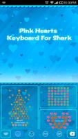 Emoji Keyboard-Blue Hearts imagem de tela 3