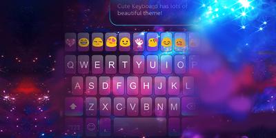 Emoji Keyboard-Color Galaxy Affiche