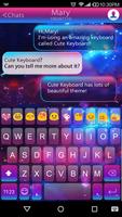 Emoji Keyboard-Color Galaxy स्क्रीनशॉट 1