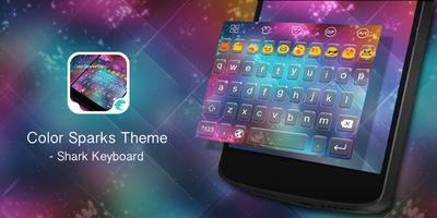 Emoji Keyboard-Color Sparks پوسٹر