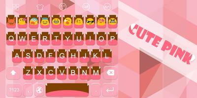 Emoji Keyboard-Cute Pink الملصق