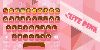 Emoji Keyboard-Cute Pink Affiche