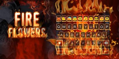 Flame-Emoji Keyboard Affiche