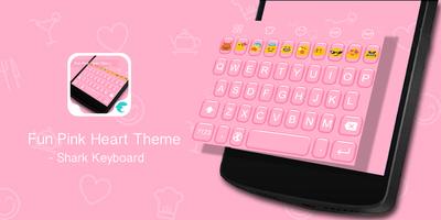Emoji Keyboard-Fun Pink Hearts poster