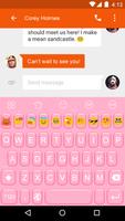 Emoji Keyboard-Fun Pink Hearts captura de pantalla 3