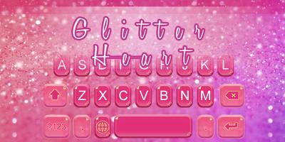 Glitter Heart Keyboard Emoji poster