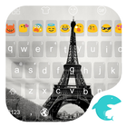 Emoji Keyboard-Gray Paris آئیکن
