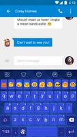 Emoji Keyboard-Blue Space Screenshot 3