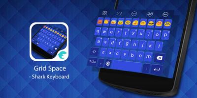 Emoji Keyboard-Blue Space poster