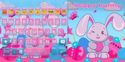 Emoji Keyboard-Happy Bunny Affiche